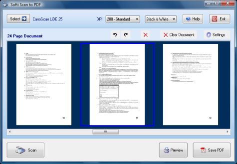 Scan to PDF is an easy to use PDF scanning application