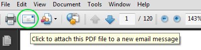 email button adobe reader